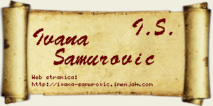 Ivana Samurović vizit kartica